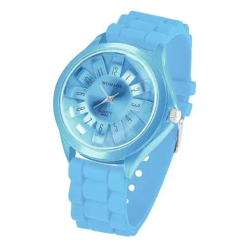 Damen Silikon Armbanduhr Bunte Silikon Uhr für Frauen modern und zeitlos