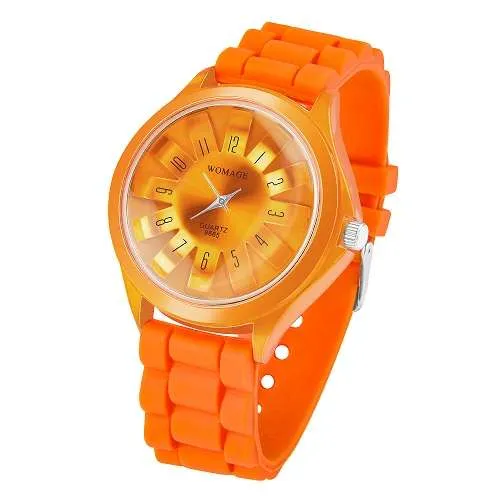 Damen Silikon Armbanduhr Bunte Silikon Uhr für Frauen modern und zeitlos