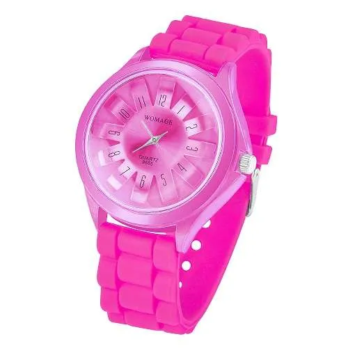Damen Silikon Armbanduhr Bunte Silikon Uhr für Frauen modern und zeitlos