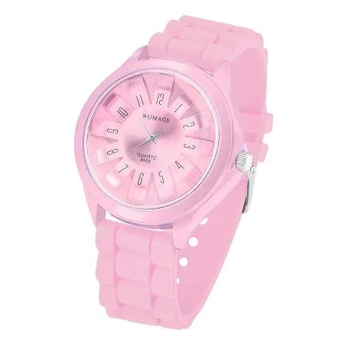 Damen Silikon Armbanduhr Bunte Silikon Uhr für Frauen modern und zeitlos