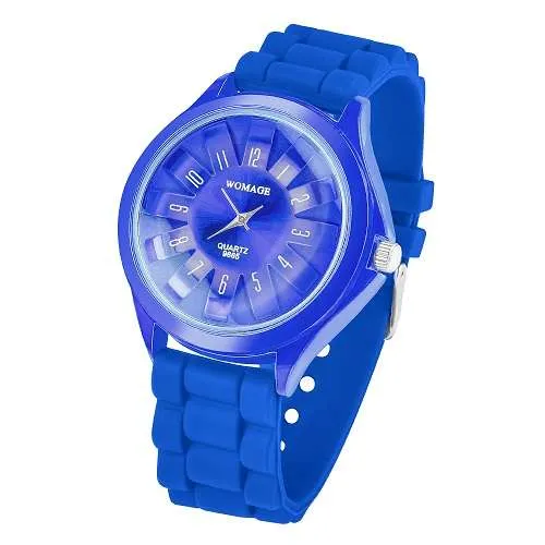 Damen Silikon Armbanduhr Bunte Silikon Uhr für Frauen modern und zeitlos