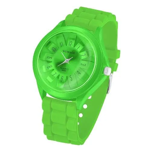 Damen Silikon Armbanduhr Bunte Silikon Uhr für Frauen modern und zeitlos