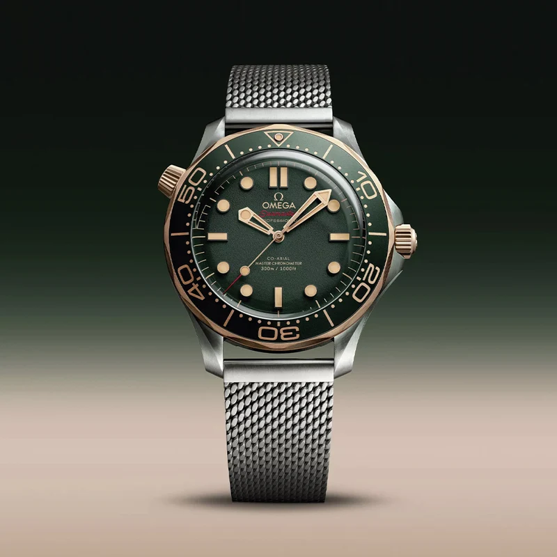 Seamaster Diver 300M Titanium and Bronze Gold 42mm - Green on Bracelet