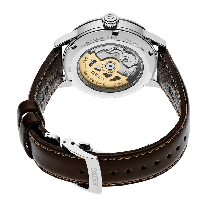 SSA459 Presage Cocktail Time Automatic 40.5mm - Green on Leather Strap
