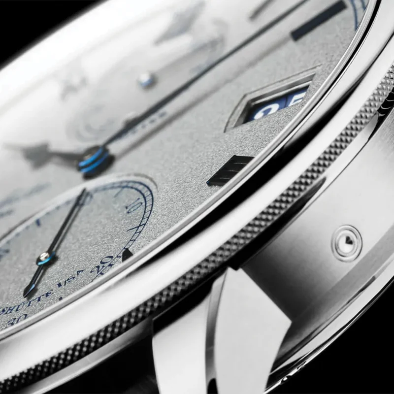 Senator Chronometer Manual Winding White Gold 42mm - Silver on Leather Strap