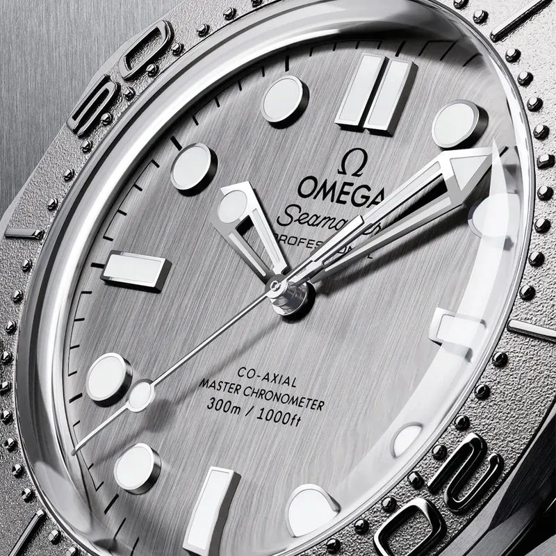 Seamaster Diver 300M Titanium Bezel 42mm - Grey on Rubber Strap