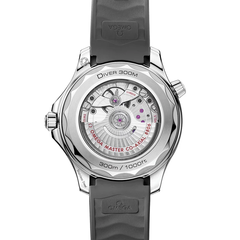 Seamaster Diver 300M Titanium Bezel 42mm - Grey on Rubber Strap