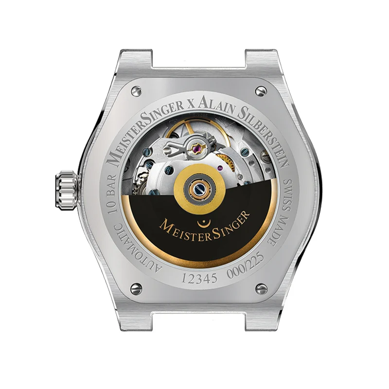 MeisterSinger X Alain Silberstein Limited Edition Kaenos Grand Date 40mm - Black on Bracelet