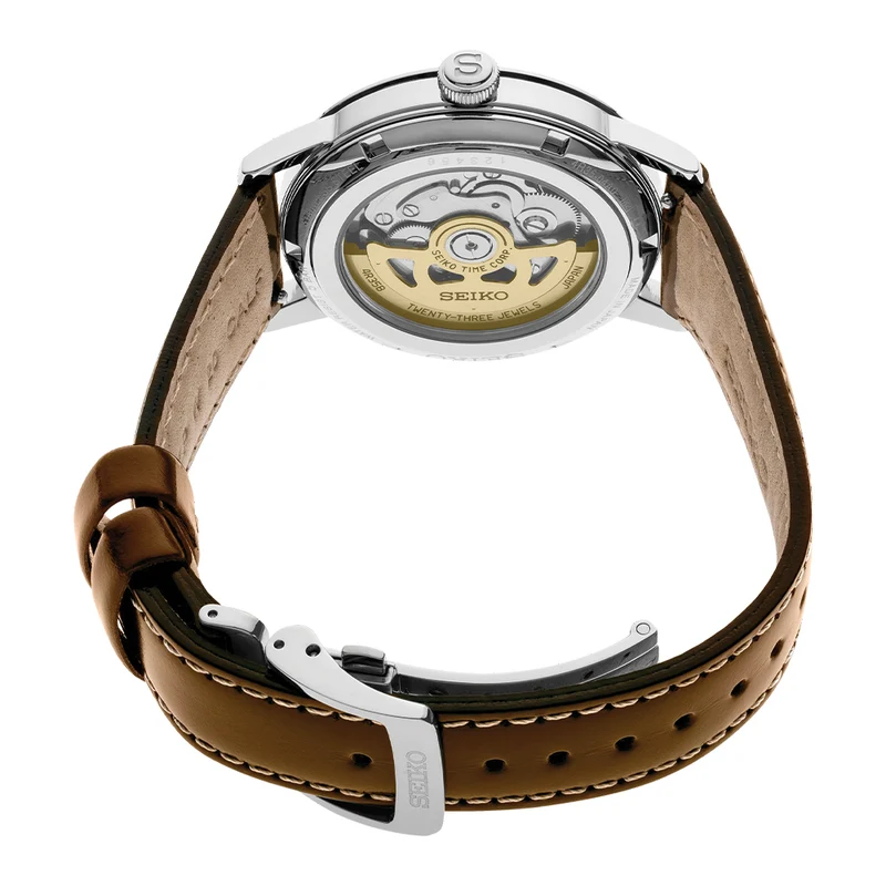 SRPE45 Presage Cocktail Time Automatic 38.5mm - Green on Leather Strap
