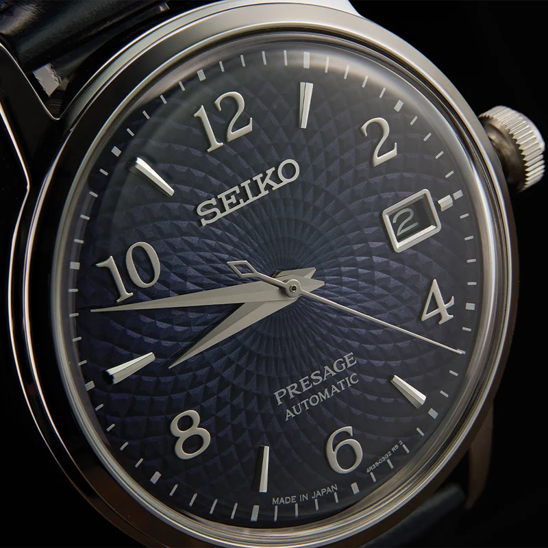 SRPE43 Presage Cocktail Time Automatic 38.5mm - Blue on Leather Strap