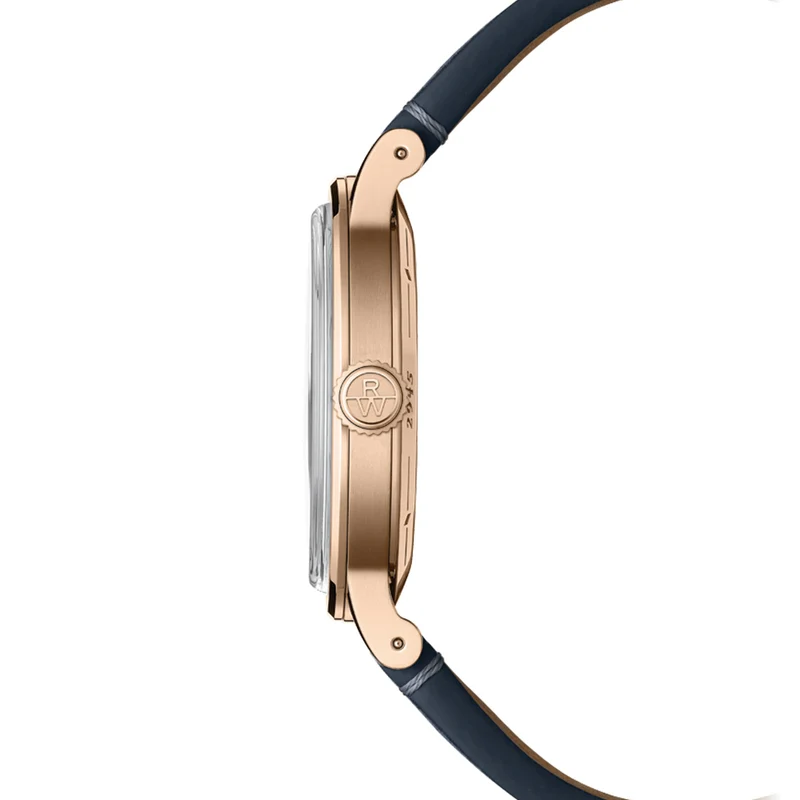 Millesime Automatic Moonphase Rose Gold PVD 39.5mm - Midnight Blue on Leather Strap