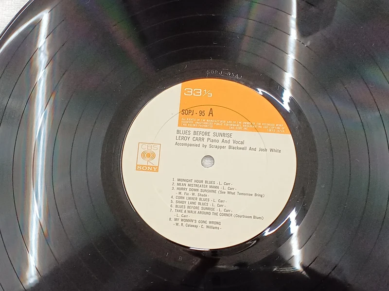 SONY Leroy Carr / Blues Before Sunrise SOPJ-95