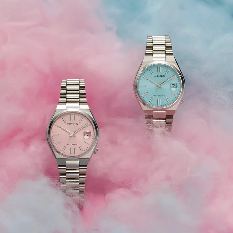 Tsuyosa Automatic 37mm - Pastel Pink on Bracelet