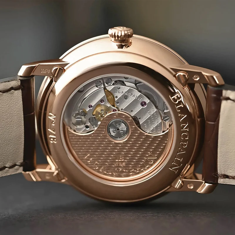 Villeret Perpetual Calendar Red Gold 40.3mm - Green on Leather Strap