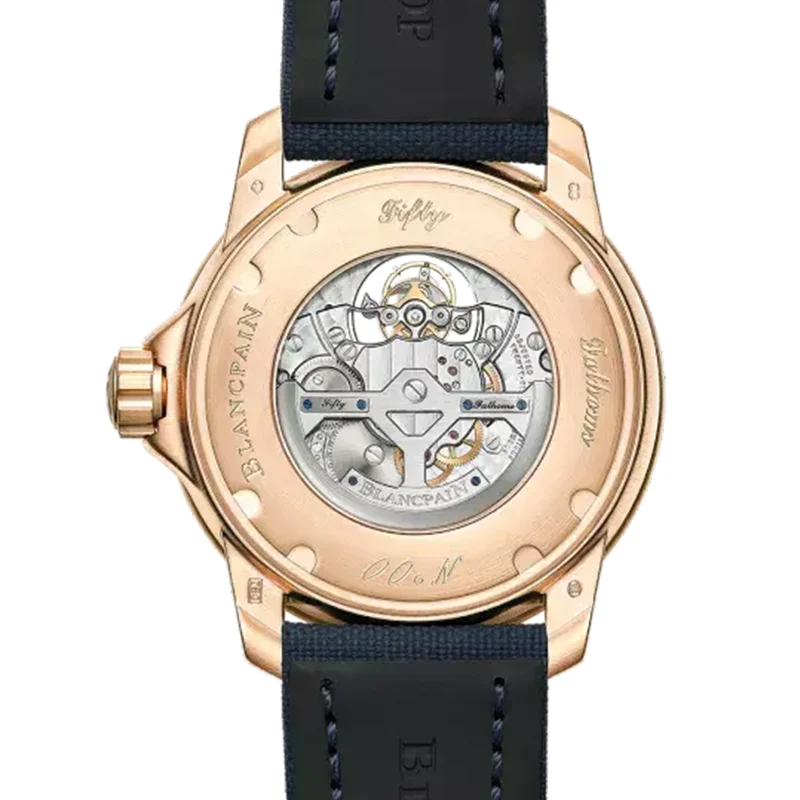 Fifty Fathoms Tourbillon 8 Days Red Gold 45mm - Blue on Fabric Strap