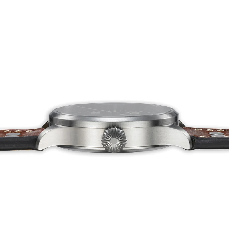 Pilot Watch Basic Aachen 39mm - Black on Leather Strap