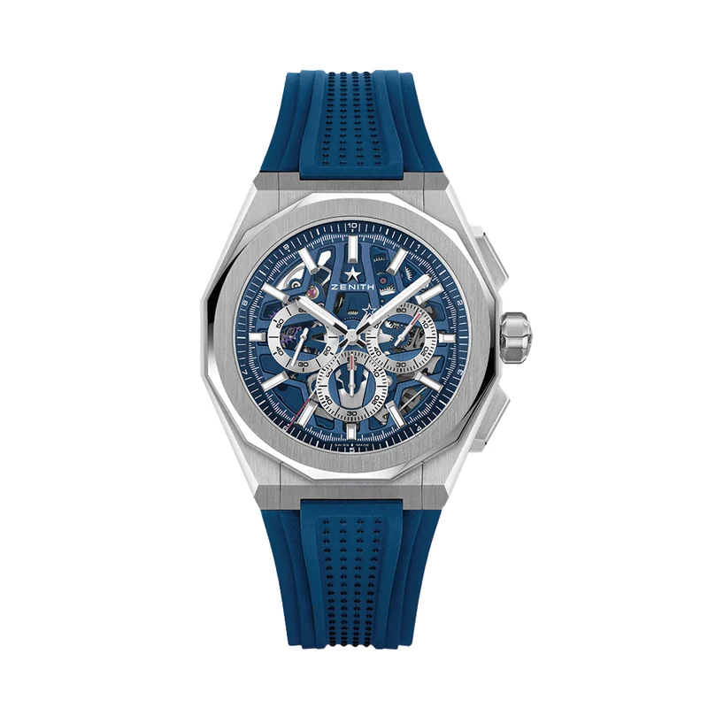Defy Skyline Chronograph Skeleton 42mm - Blue on Bracelet