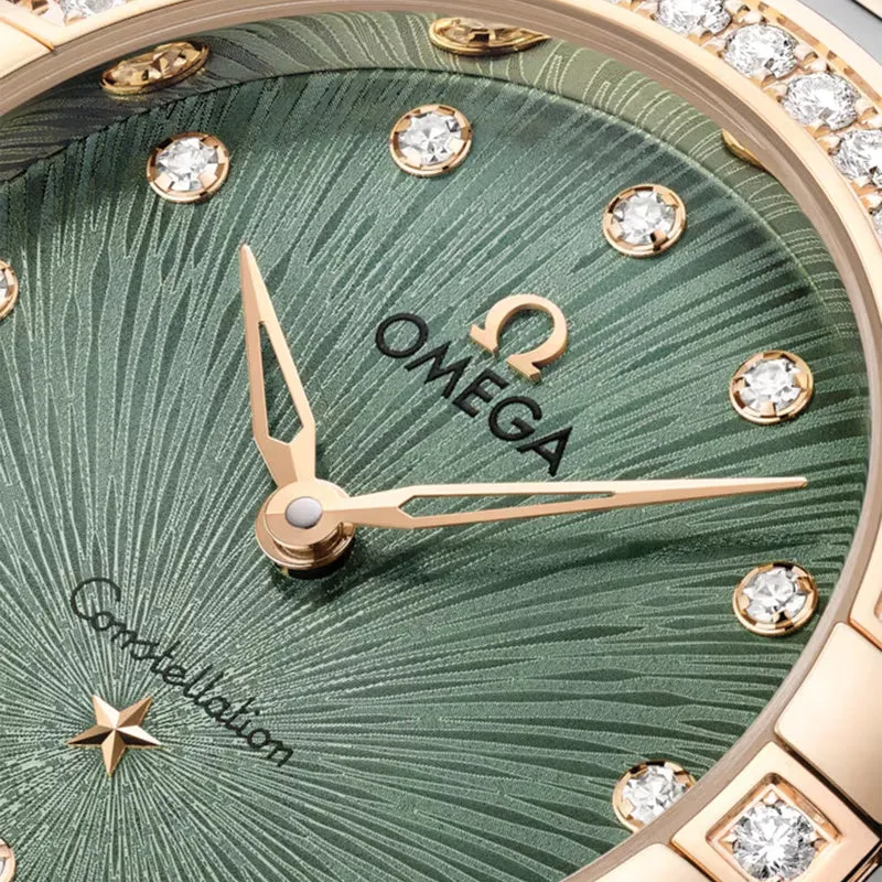 Constellation Diamonds Quartz Steel and Moonshine Gold 28mm - Green on Bracelet