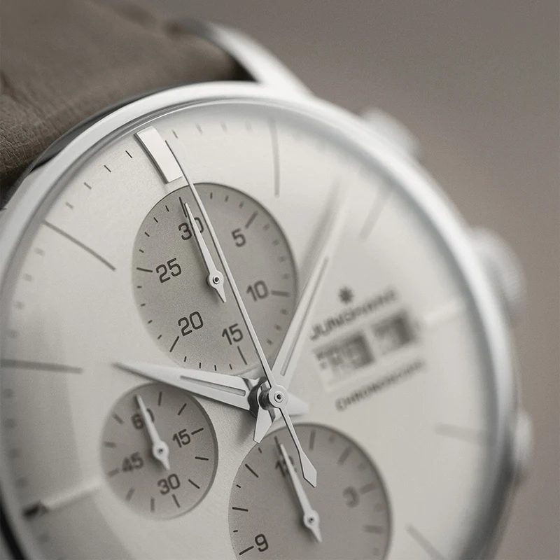 Meister Chronoscope English Date 40.7mm - Ivory on Leather Strap
