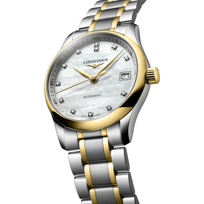 Master Collection Two-Tone 34mm - White, Mother-Of-Pearl on Bracelet