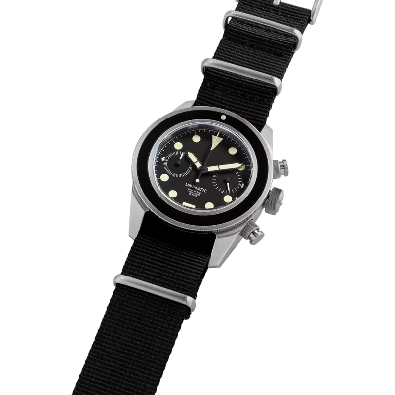 UC3 Modello Tre U3 Classic Quartz 41.5mm - Black on Fabric Strap