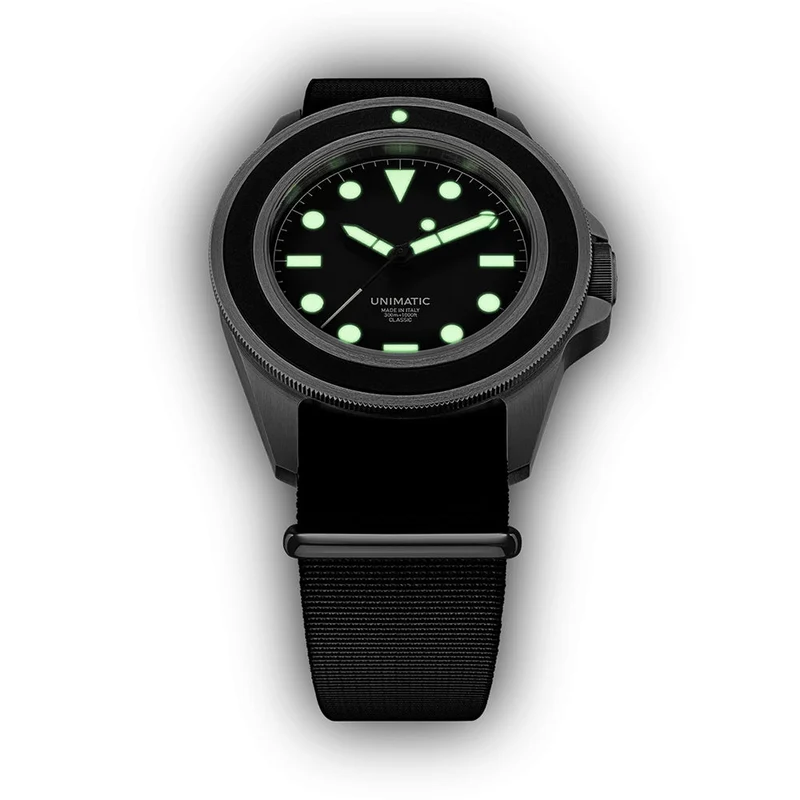 UC1 Modello Uno U1 Classic 40mm - Black on Fabric Strap
