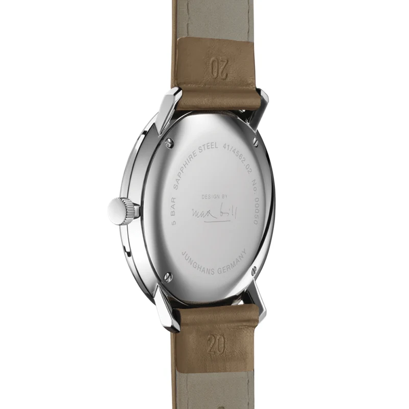 Max Bill Quartz 38mm - White on Leather Strap