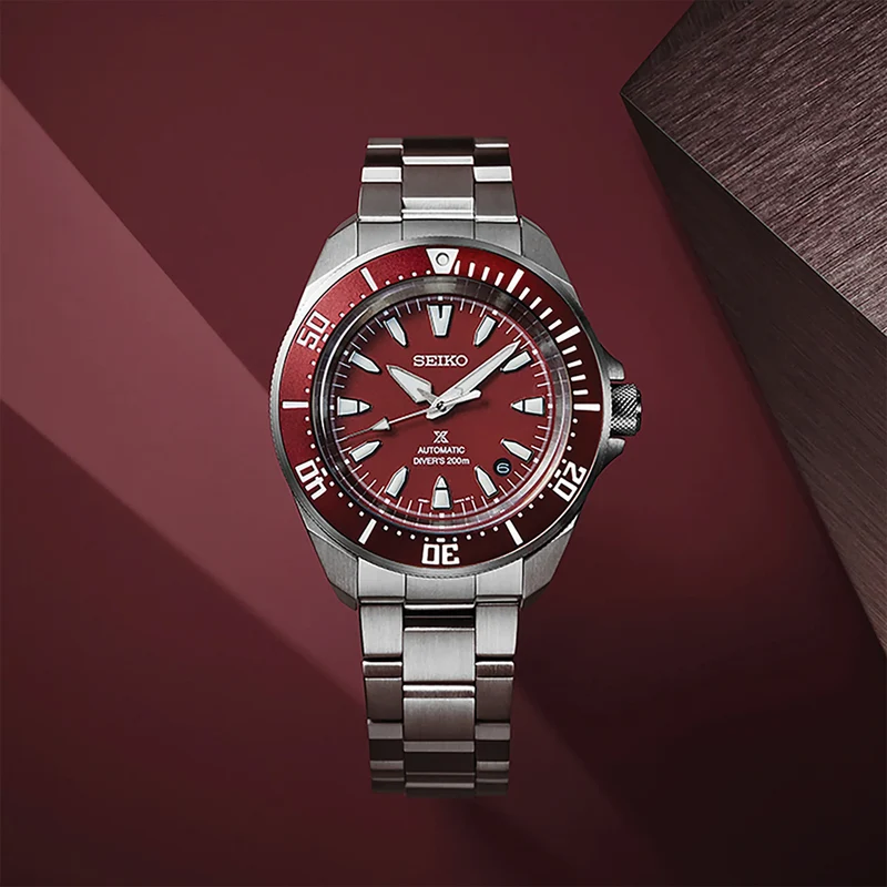 SRPL11 Prospex Samurai Diver 41.7mm - Red on Bracelet
