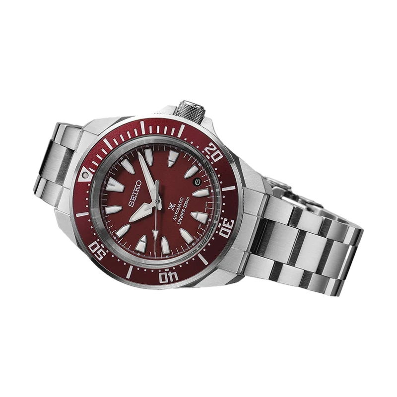 SRPL11 Prospex Samurai Diver 41.7mm - Red on Bracelet