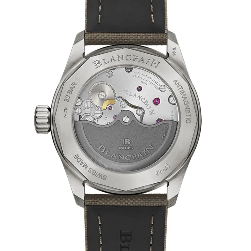Fifty Fathoms Bathyscaphe Titanium 43mm - Anthracite on Sail-Canvas Strap