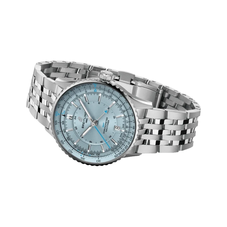Navitimer Automatic GMT 41mm - Light Blue on Bracelet