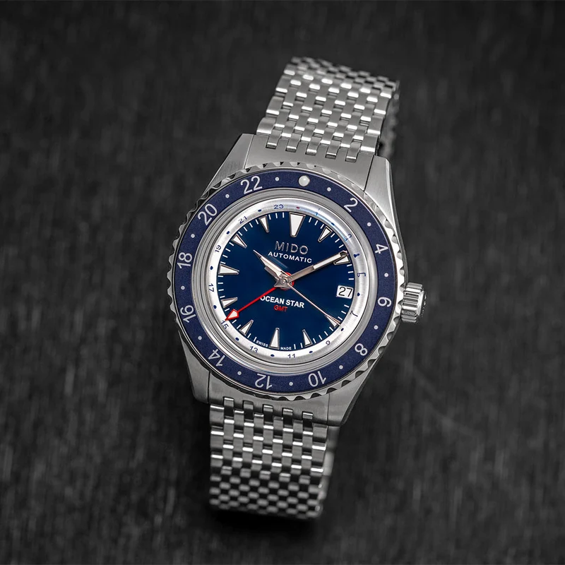 Ocean Star "Shark Tooth" Special Edition GMT 40.5mm - Blue on Bracelet w/ Additional Fabric Strap