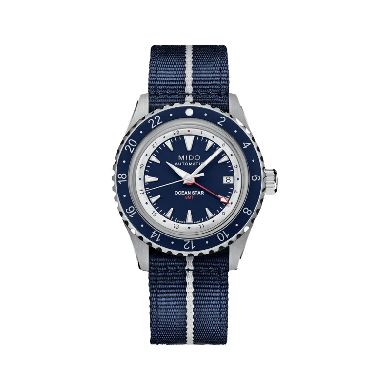 Ocean Star "Shark Tooth" Special Edition GMT 40.5mm - Blue on Bracelet w/ Additional Fabric Strap