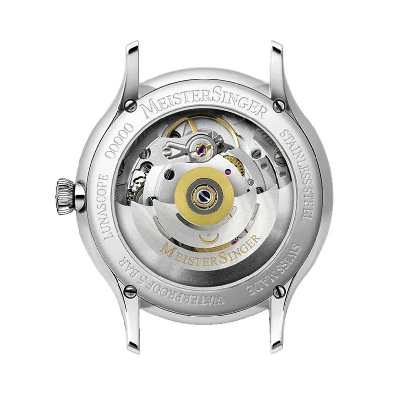 Lunascope 40mm - Sunburst Blue on Leather Strap
