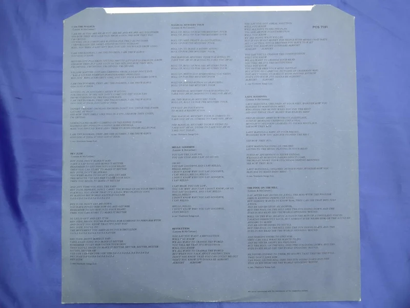 Apple Records The Beatles 1967-1970 PCS 7181
