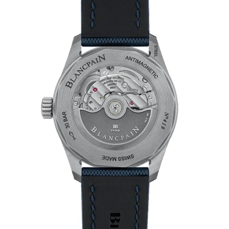 Fifty Fathoms Bathyscaphe Steel 38mm - Blue Dial on Sail-Canvas Strap