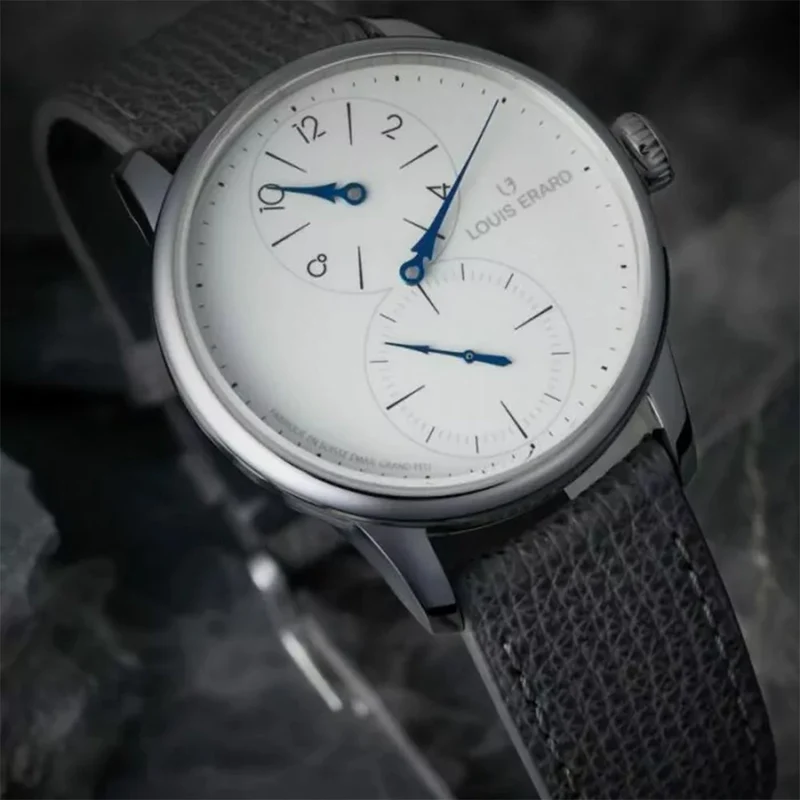 Excellence Le Regulateur Grand Feu Enamel 39mm - Ivory on Leather Strap