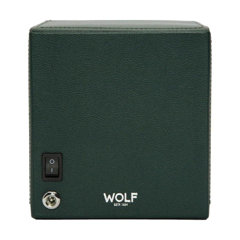 Cub Single Watch Winder with Cover - Green