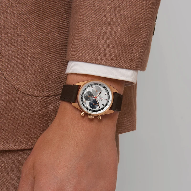 Chronomaster Original 18K Rose Gold 38mm - White on Leather Strap
