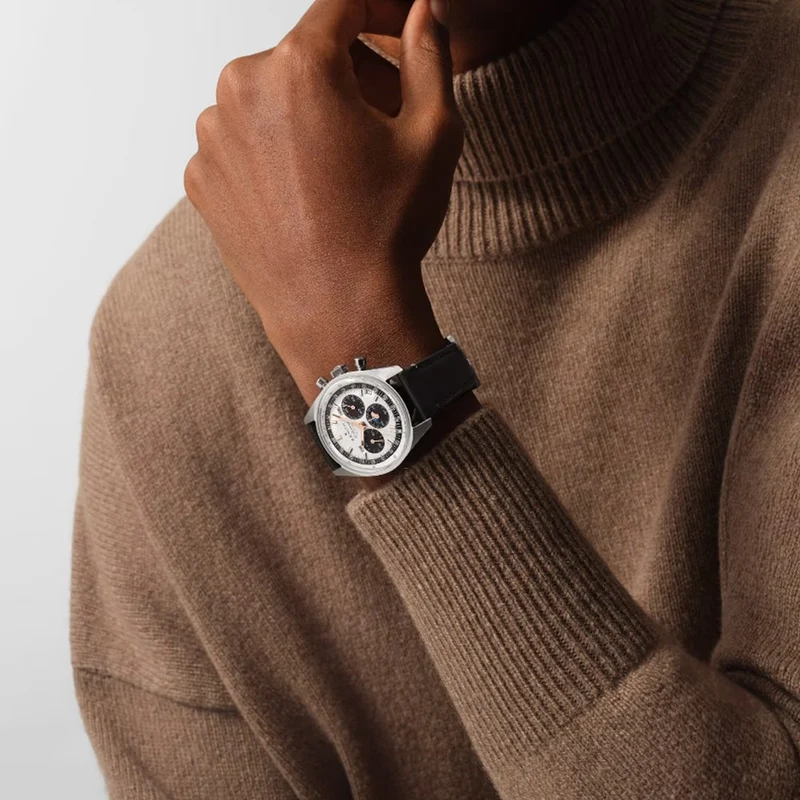 Chronomaster Original Triple Calendar 38mm - Silver on Leather Strap