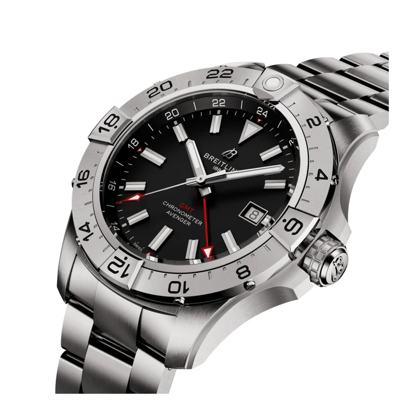 Avenger Automatic GMT 44mm - Black on Bracelet