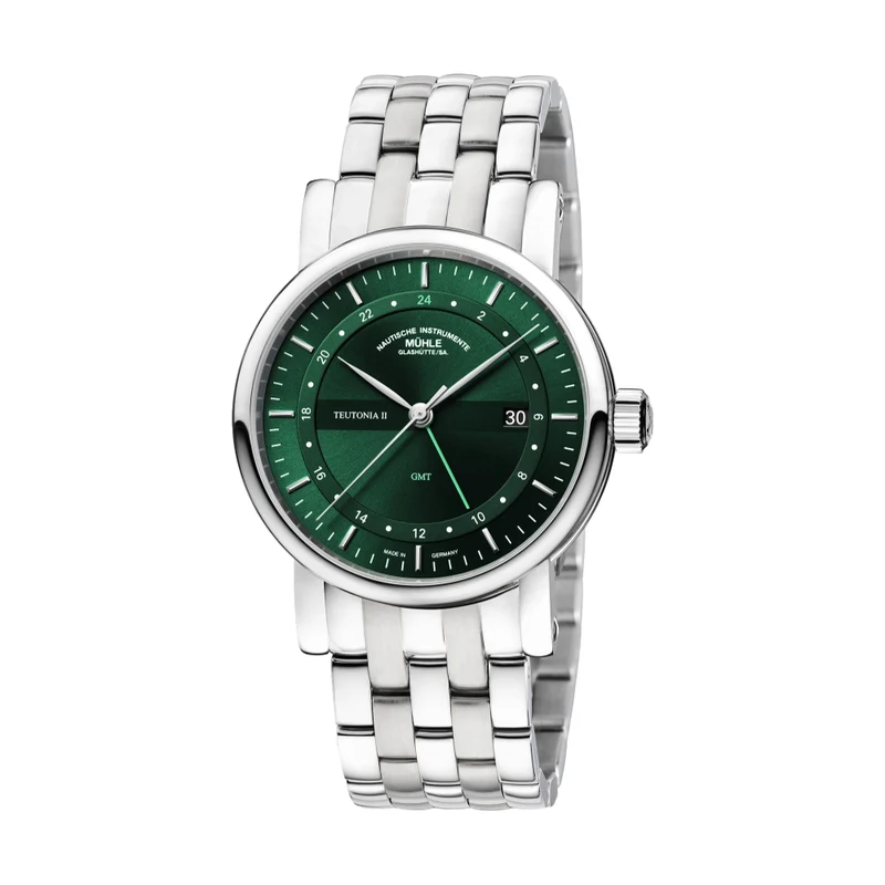 Teutonia II GMT 41mm - Green on Bracelet