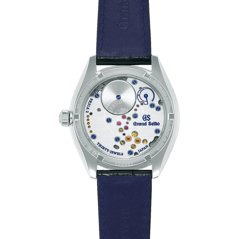 SBGY007 "Omiwatari" Elegance Spring Drive 38.5mm - Blue on Leather Strap