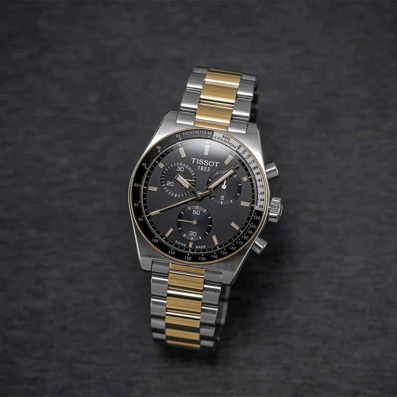 PR516 Quartz Chronograph Two-Toned 40mm - Black on Bracelet