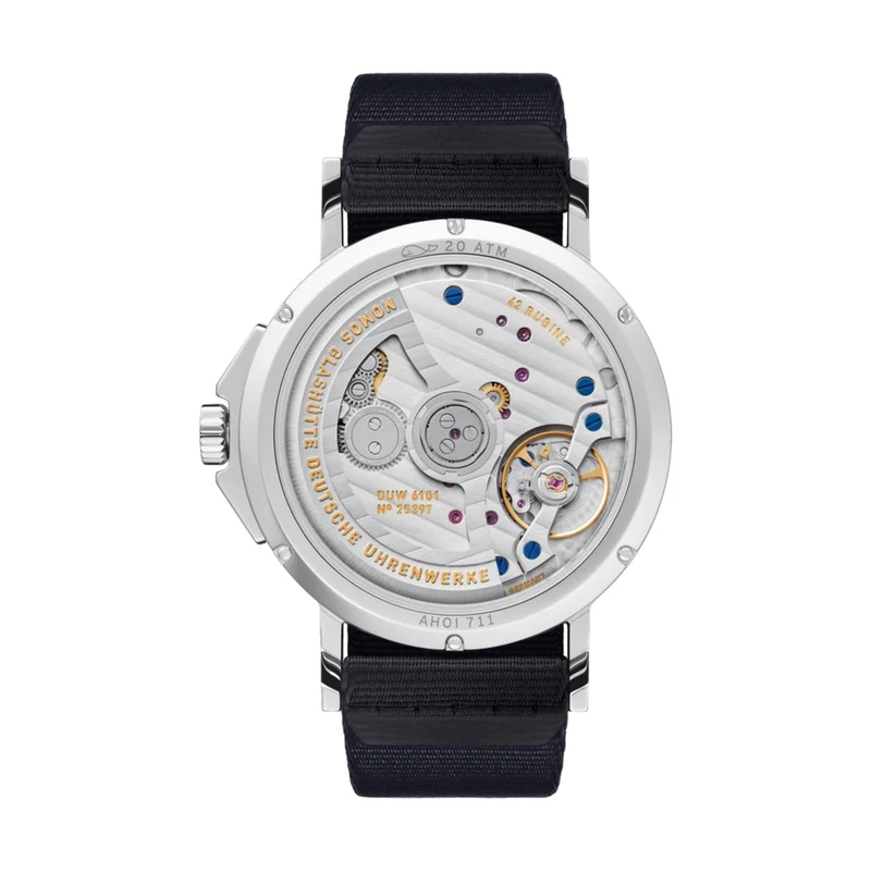 Ahoi Neomatik Date 38mm - Atlantic Blue on Textile Strap