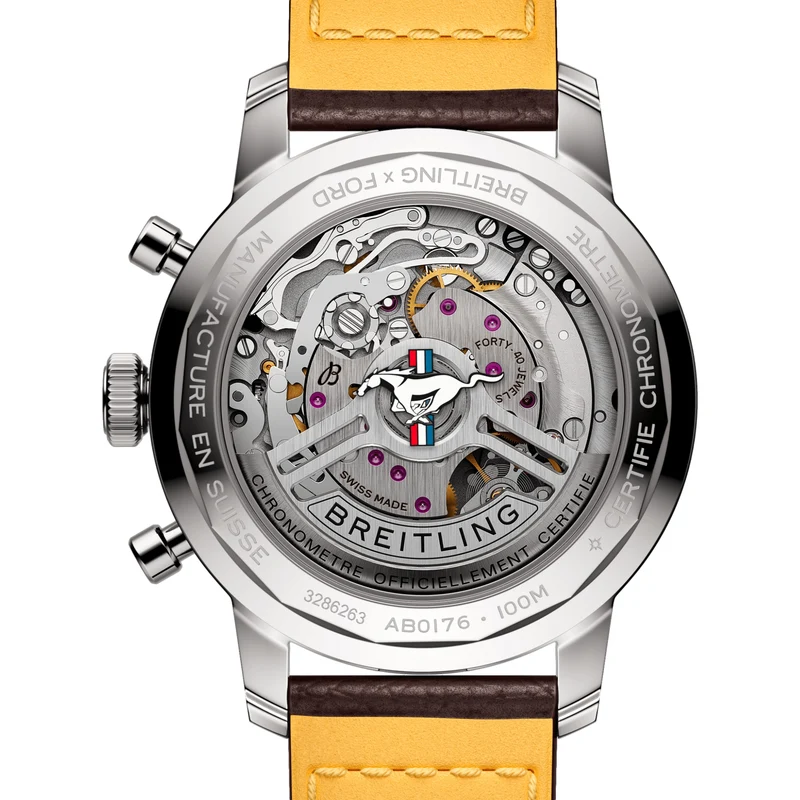 Top Time B01 Ford Mustang 41mm - Green on Leather Strap