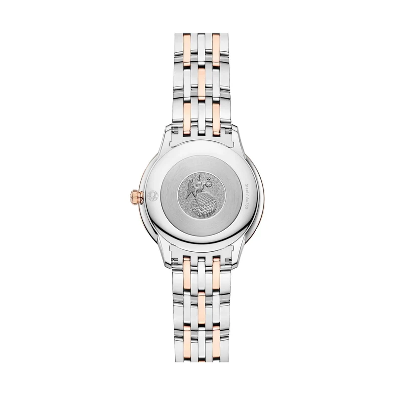 De Ville Prestige Quartz Steel and Sedna Gold 30mm - White, Mother-of-Pearl on Bracelet