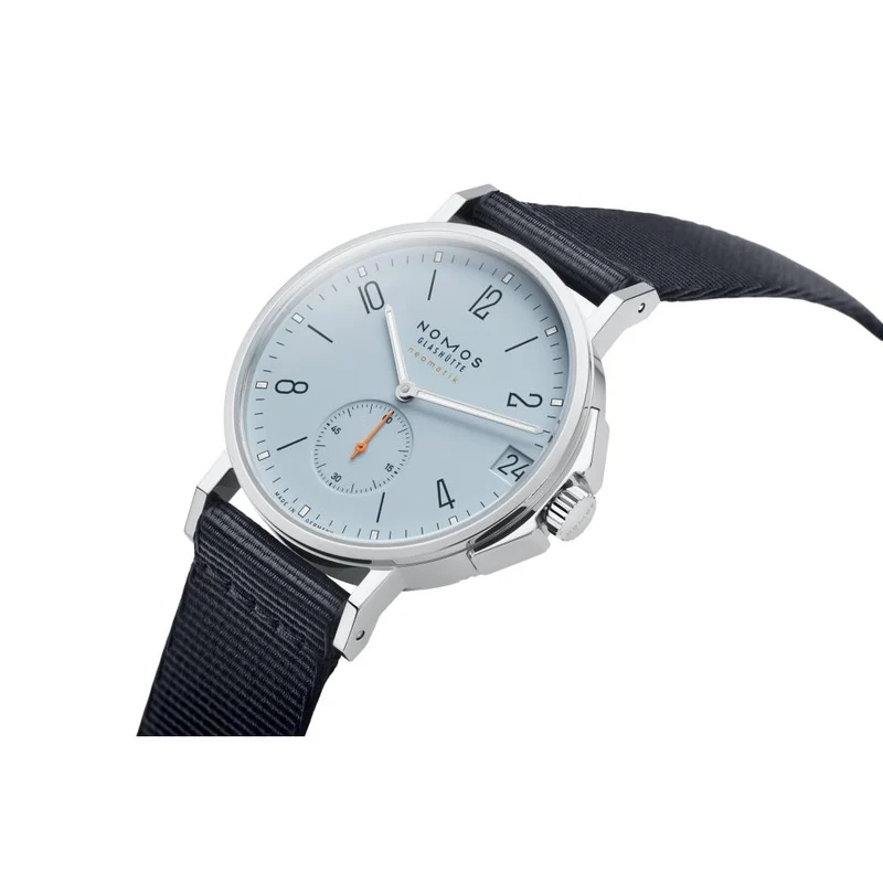 Ahoi Neomatik Date 38mm - Sky Blue on Textile Strap