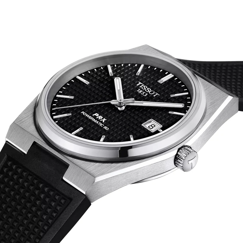 PRX Automatic Powermatic 80 40mm - Black on Rubber Strap