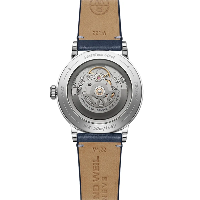 Millesime Men's Automatic Sector Dial 39.5mm - Blue on Leather Strap